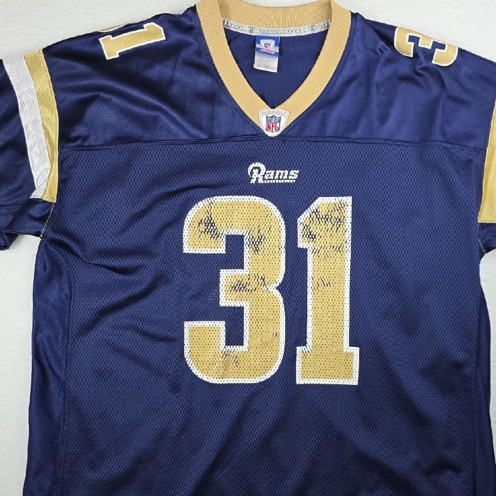 Reebok Rams Navy and Gold Jersey  #31 Archuleta Mens Sz XL